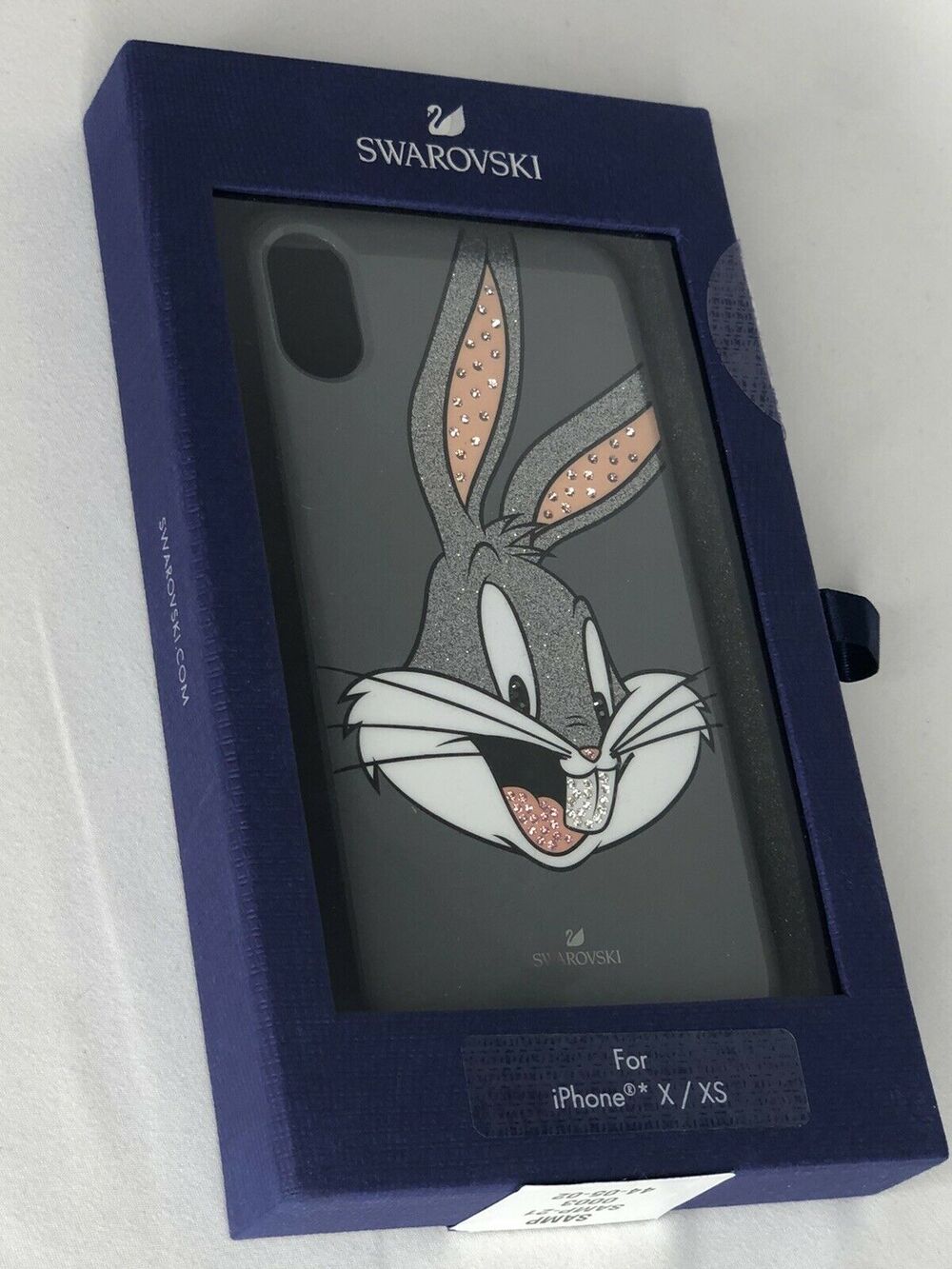 Swarovski Looney tunes Bugs Bunny Smartphone Iphone X / XS Case GRAY NEW